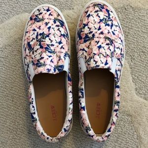 J Crew Factory Floral Slip-On Sneakers